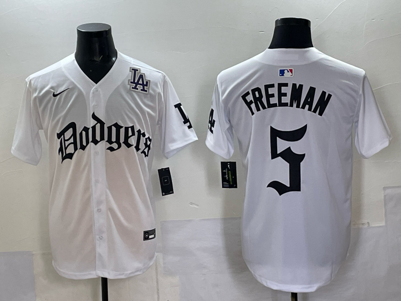 Men Los Angeles Dodgers #5 Freeman white Nike 2025 MLB jersey 004